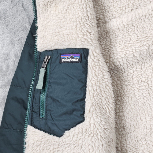Patagonia Jacket Youth XL Kids Reversible Ready Freddy Hoody Puffer Sherpa - Picture 8 of 14