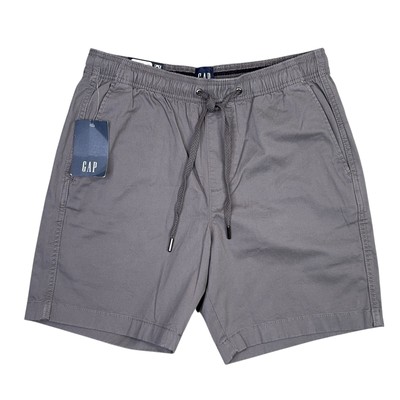Gap Pull On Shorts Mens Small Gray 7'' Inseam Drawstring Waistband Stretch Twill