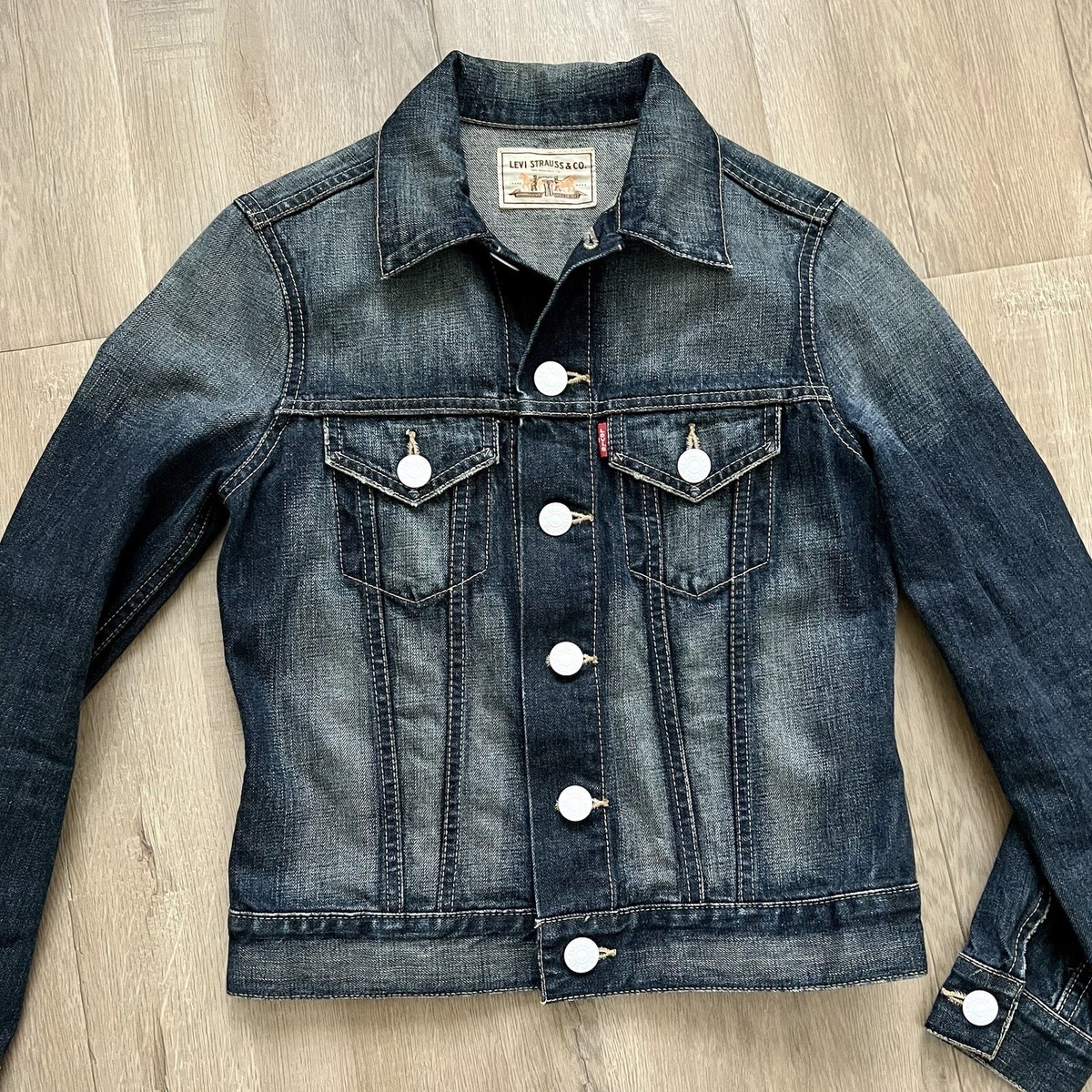 Levi's Denim Jacket White Buttons Japan Version Size M | eBay