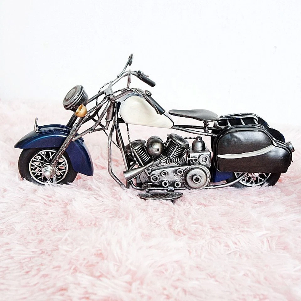 Colección de esculturas de metal vintage hechas a mano para moto modelo juguete regalo Foto 4 de 4