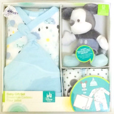 NIB Disney Mickey Mouse Baby Gift Set Romper - Blue Size 0-3 months