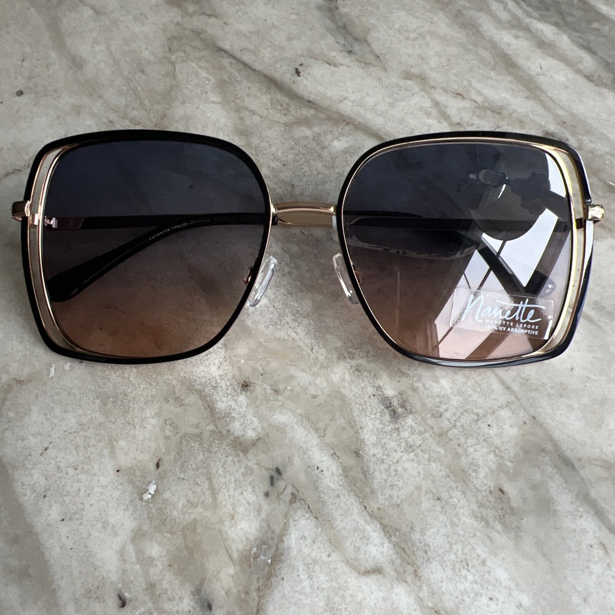 NWT Nanette Lepore Gold Frame Sunglasses Nanette Lepore Women main image 4