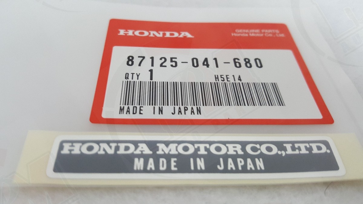 Tomoko Koda（感謝）/4 GENUINE Honda MADE IN JAPAN Decal Emblem Sticker Black 87125-041