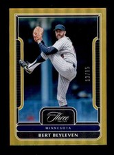 BERT BLYLEVEN 2023 PANIIN THREE AND TWO #93 GOLD FOIL PARALLEL #13/15 BF1664