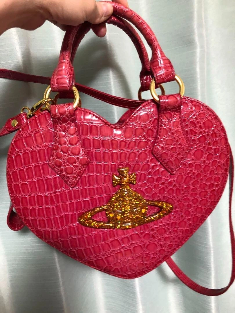 Vivienne Westwood heart shoulder bag handbag color red used from