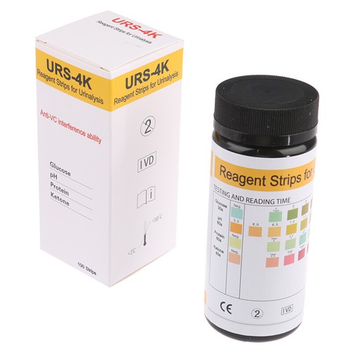 100 Strips URS-4K Glucose pH Protein Ketone Urine Test Paper Strips Urinary 3C - Picture 10 of 12