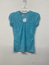 Vintage 80s Big shot Short Sleeve T-shirt Size Medium Women's Blue Made In USA