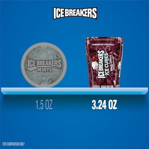 ICE ROMPEHIELOS CUBITOS DE HIELO Chicle Negro Cereza Sin Azúcar Paquete de 40 unidades de 6 - Imagen 7 de 7