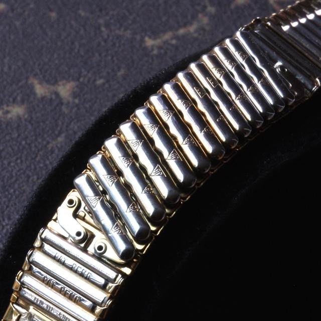 JB Champion USA gold vintage NOS watchband 17mm curved ends NOS from