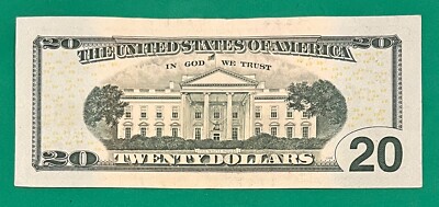 2017A 20 dollar bill 4 PAIR SERIAL NUMBER PC22004455B CIRCULATED