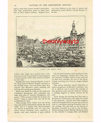LEIPZIG, THE MARKET PLACE, BATTLES AROUND LEIPZIG IN OCT 1813, PRINT c1905