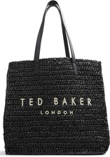 Ted Baker Skye Women Tote Handbag Double Leather Handle Black Autre Noir Os