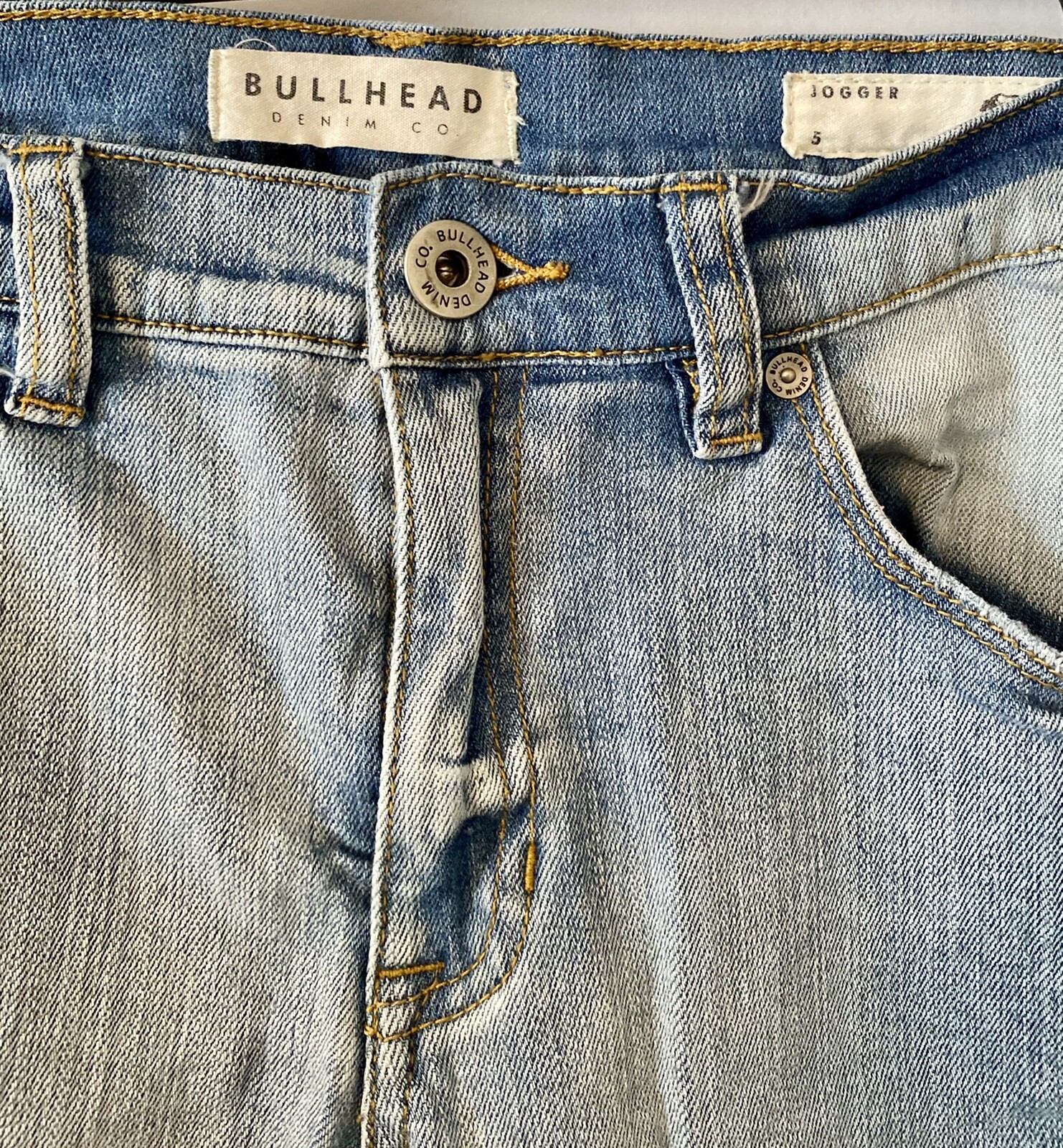 Bullhead Denim Joggers Jeans Size Light Wash PacSun Elastic Ankle