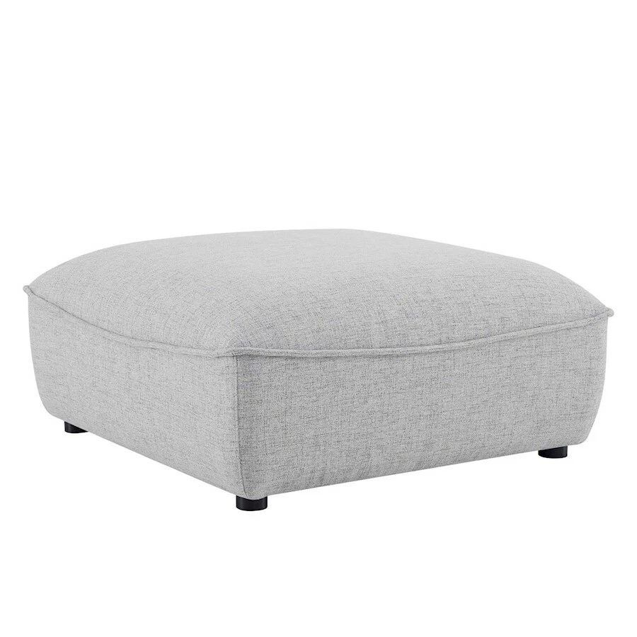 Light gray sectional with ottoman outlet