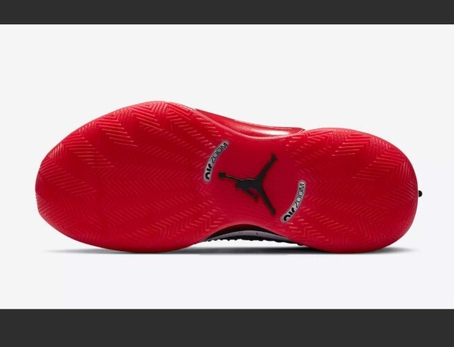 Nike Air Jordan XXXV 35 Bred Black Fire Red Reflective Silver Size