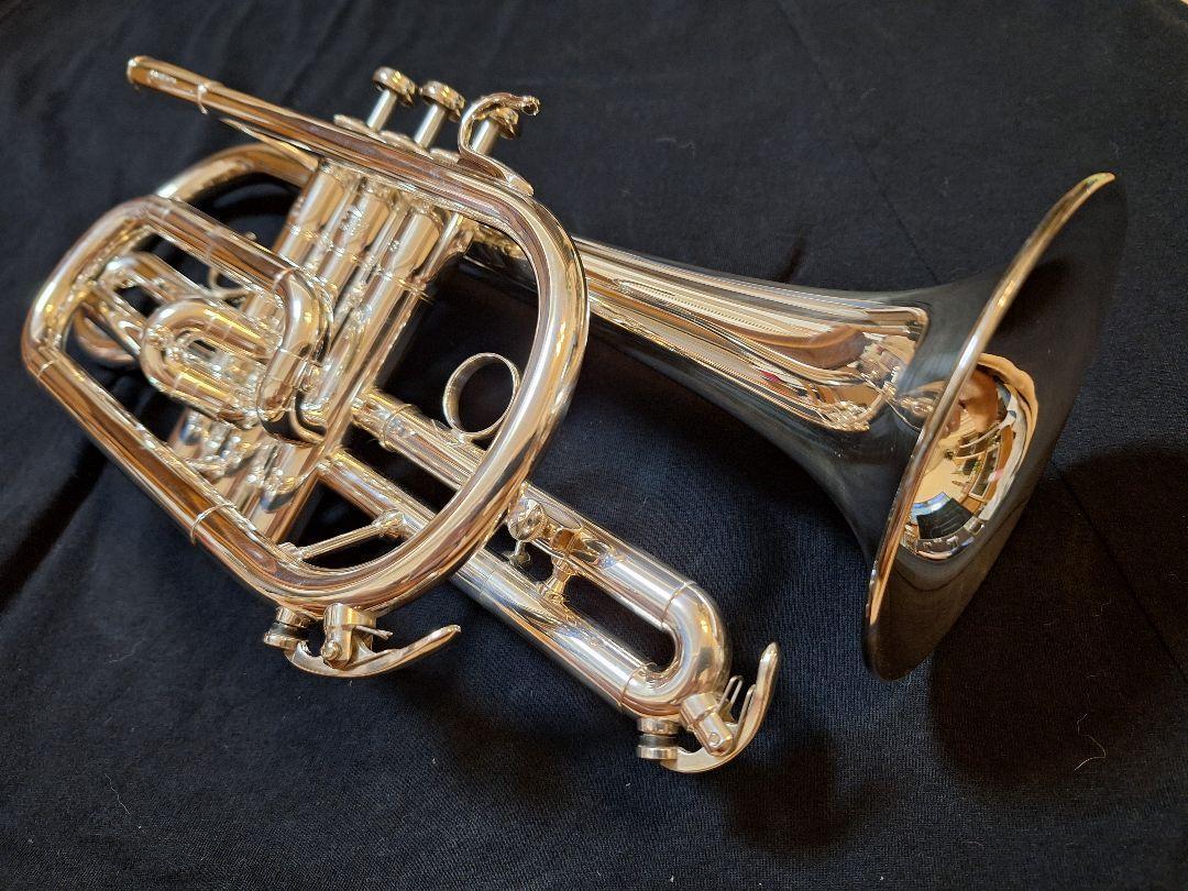 ヤマハ プロモデル コルネット YCR-733 YAMAHA YCR-733 Cornet Silver Plated with Hard Case Mouthpiece for