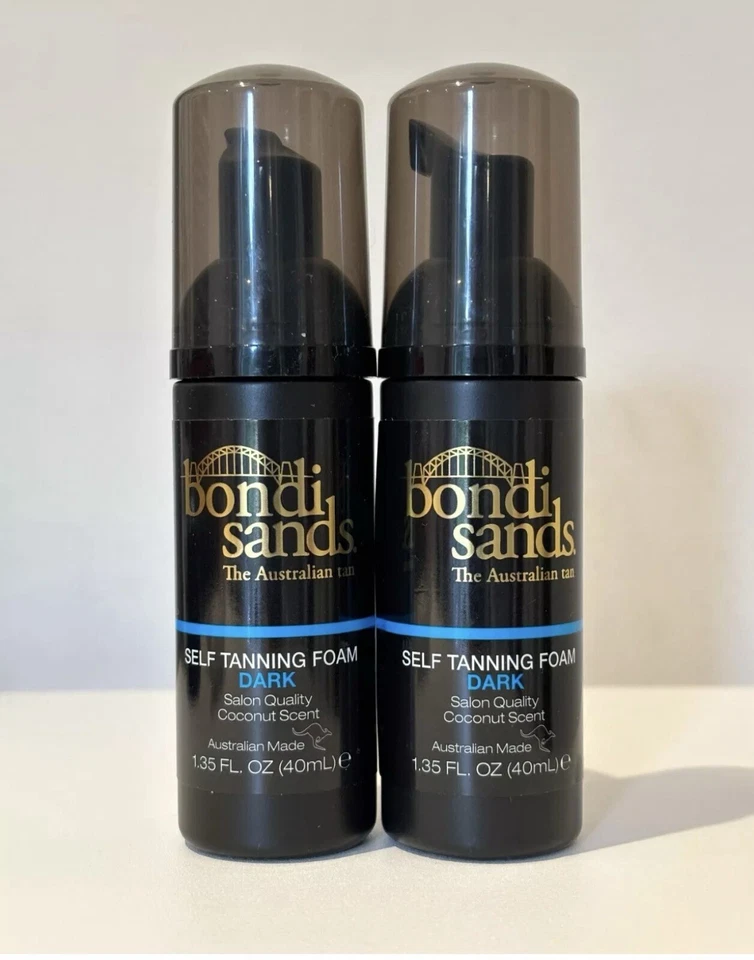 2x Bondi Sands Self Tanning Foam - Dark - Travel Size - 2x 40ml - New Pack of 2