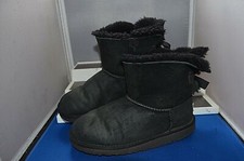 UGG -AUSTRALIA SMART ORIGINAL BLACK SUEDE SLOUCH BOOTS UK 2 EU 33 US 3