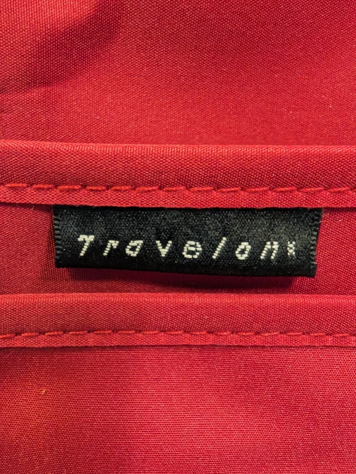 Travelon Unisex Red Sling Travel Organizer Crossbody Bag W/ Passport Holder - Image 3 of 4