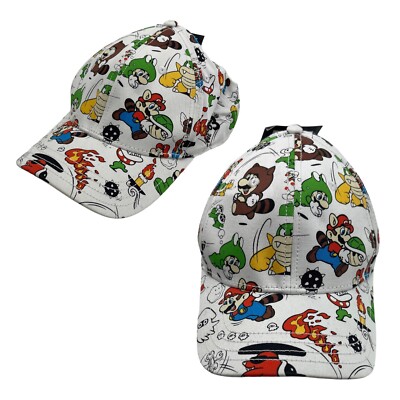 Vintage NINTENDO Unisex ONE SIZE Cotton SUPER MARIO BROS 3 Fitted Gamer Hat Cap