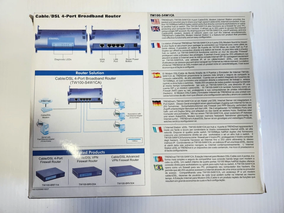 TRENDnet 4-Port Broadband Wired Router TW100-S4W1CA - Image 2 of 4