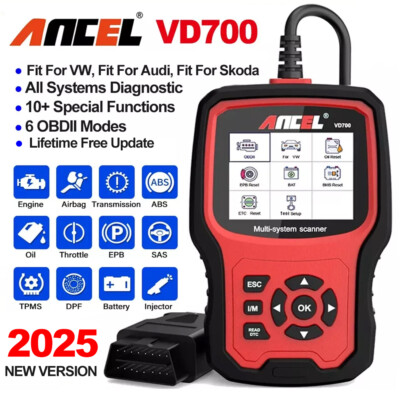 Ancel VD700 Pro Profi KFZ Diagnosegerät Auto OBD2 Gerät Scanner EPB DPF Für VAG