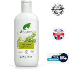 Dr Organic Tea Tree Body Wash Shower Gel Natural Vegan CrueltyFree Paraben  SLSF