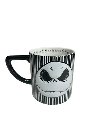 Disney Parks Jack Skellington 2 Sided Mug Bow tie Nightmare Before Christmas 3D