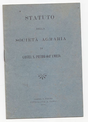 T931-BOLOGNA-CASTEL S.Pietro Statut Der Gesellschaft' Landwirtschaft 1910
