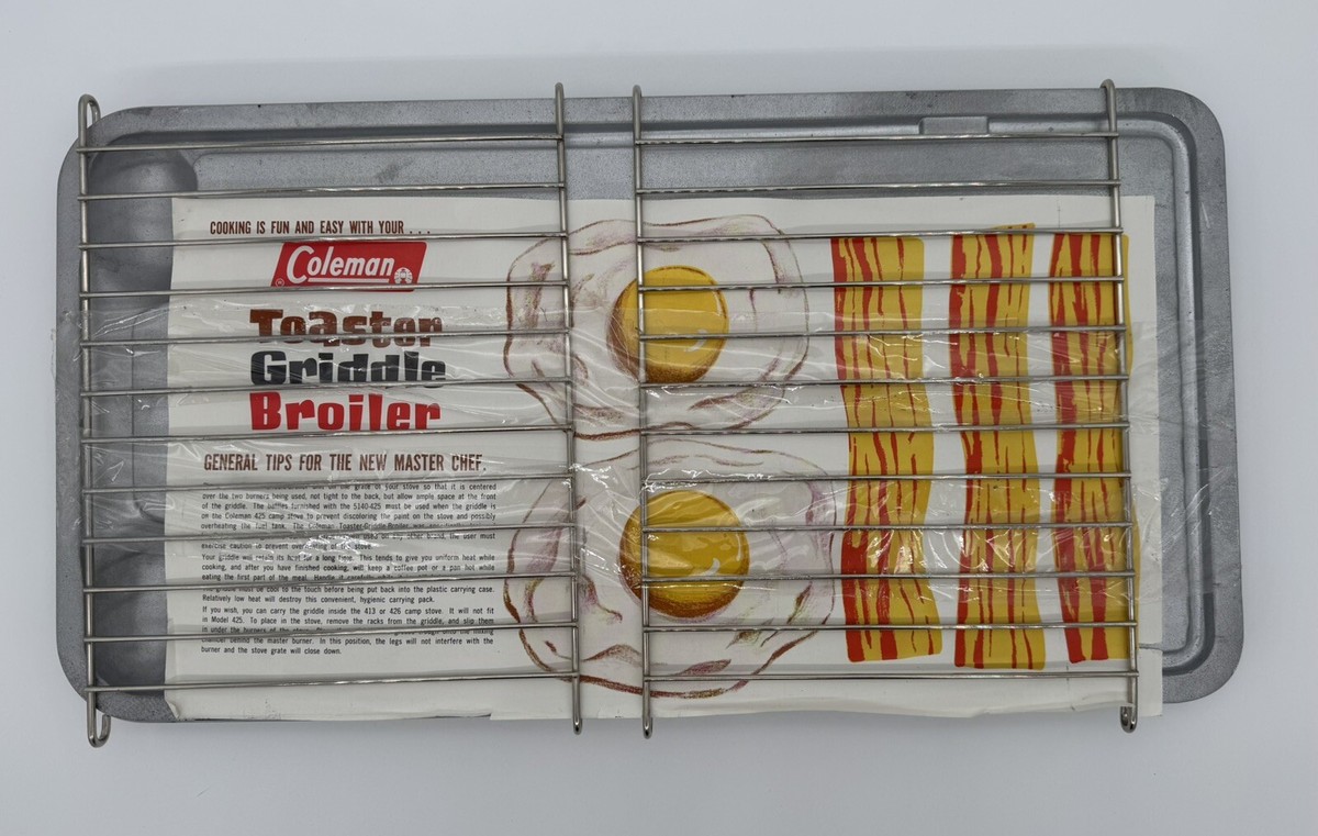 Vintage COLEMAN Toaster Griddle Broiler Model 5140-425 New Old Stock