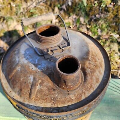 VINTAGE 5 GALLON PENNZOIL MOTOR OIL CAN Wood Handle 15 x 11 VINTAGE 5 GALLON PENNZOIL MOTOR OIL CAN Wood Handle 15 x 11