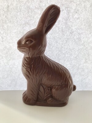 Fake Chocolate Bunny Rabbit Shaped Easter Plastic Candy Container 6.25 ...