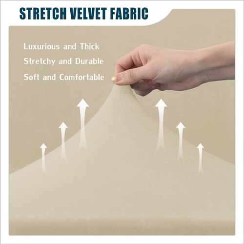 SYLC Sofa Cover with Separate Seat Cushions and Backrests Stretch Velvet Sofa - Picture 6 of 6