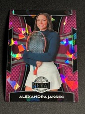 ALEXANDRA JAKSEC 2025 LEAF METAL WOMEN OF SPORT PINK CRYSTAL PRIZM 1/1 TENNIS🔥