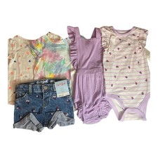 Cat  Jack Baby Girl Clothes Lot 18M NWT Romper Tops Shorts Outfit Bundle Summer
