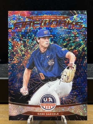 Gabe Gaeckle 2026 Panini USA Stars & Stripes Fireworks DISCO PRIZM Rookie
