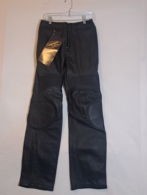 Harley Davidson x Vanson Black Leather Pants Moto Trouser Womens Size 6 $895 NWT