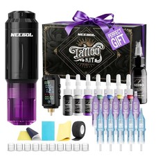 Professional Wireless Tattoo Gun Kit for Beginners with Ink and Needles