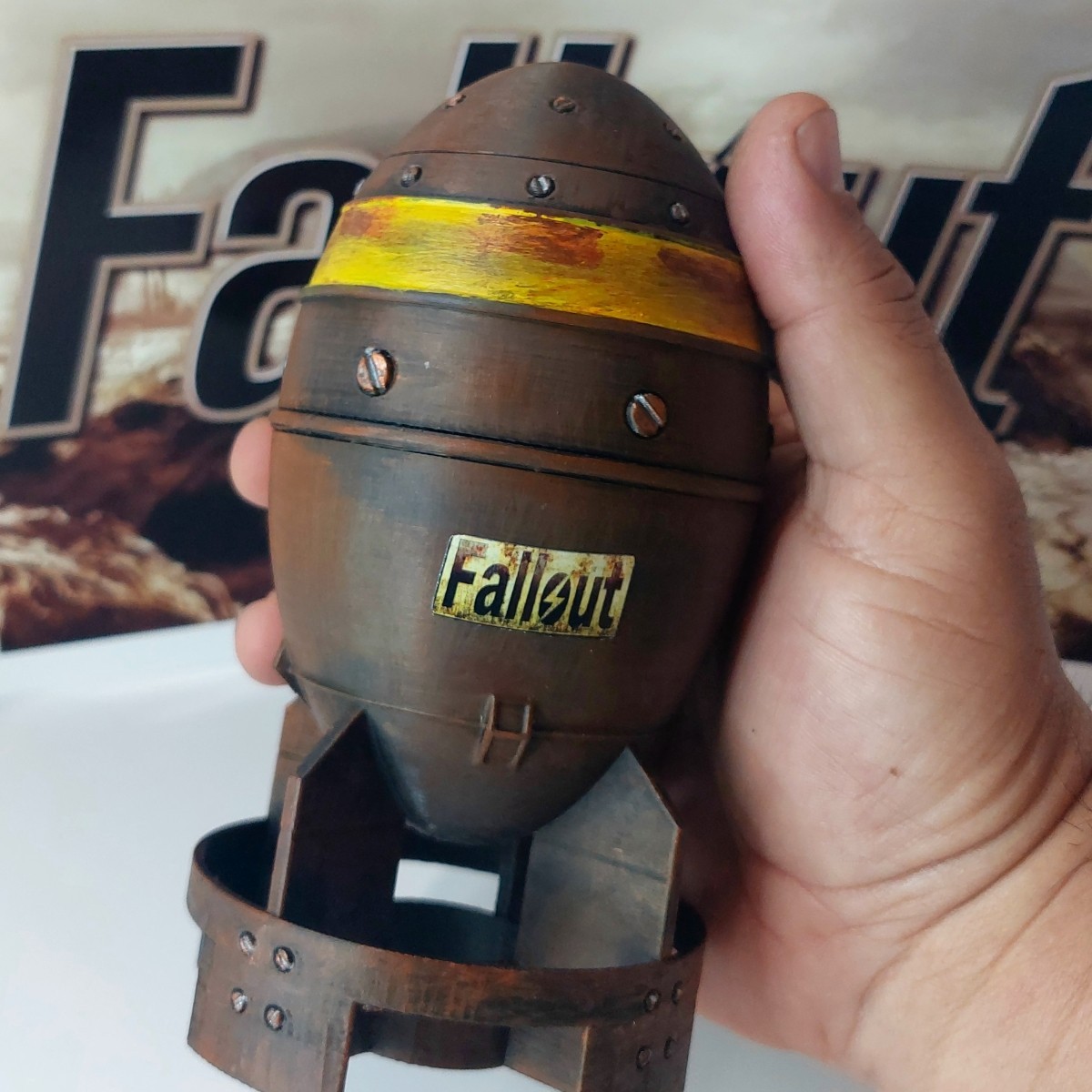 Fallout Series Mini Nuke 6 inches Replica Bomb & 10 Waterproof Sticker ...