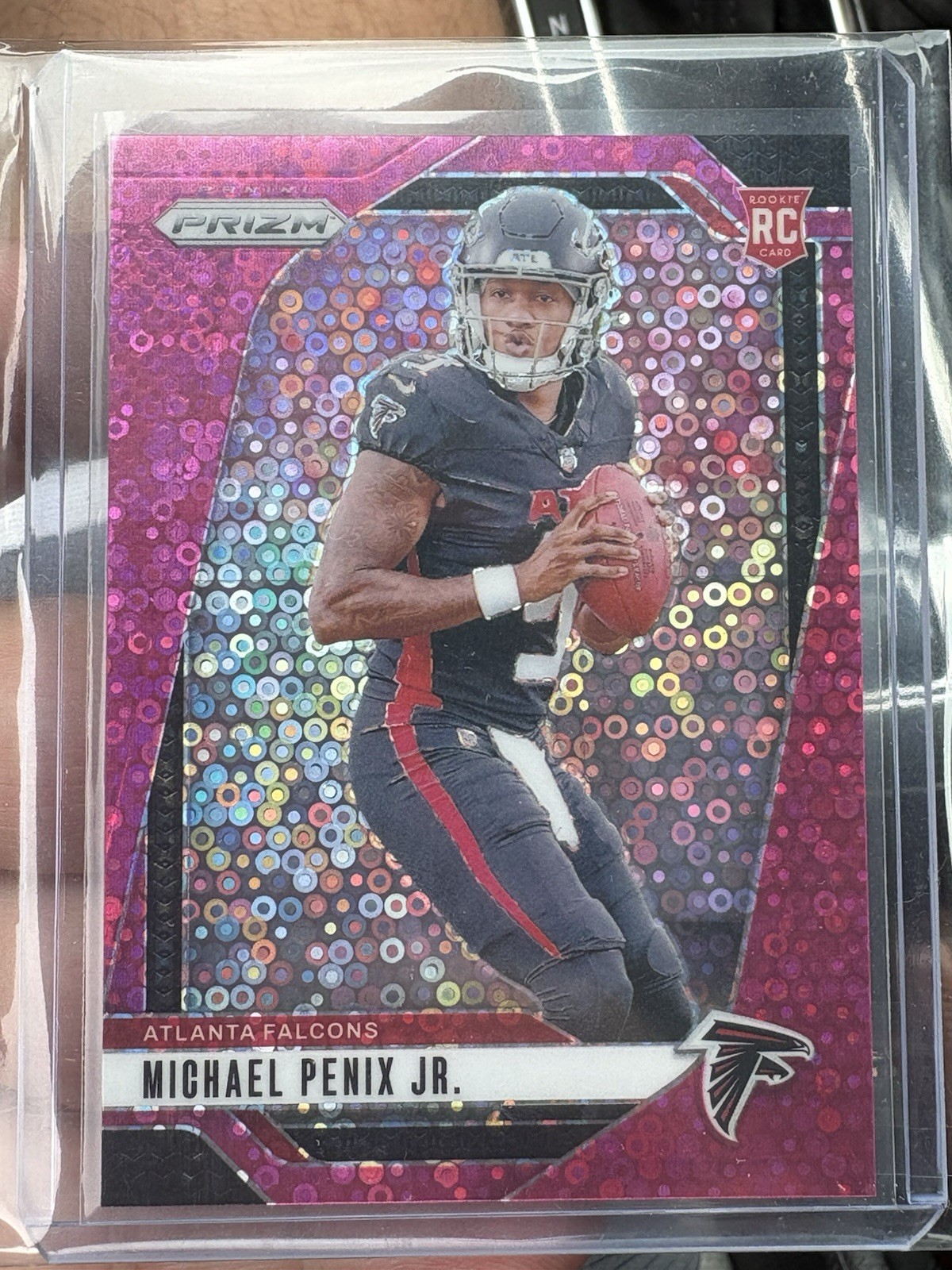 2024 JERS# 9/25 Michael Penix JR #378 Panini No Huddle Pink Prizm Rookie Card