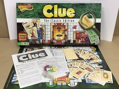 Clue The Classic Edition Board Game Mystery Detective Family Fun Complete
