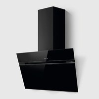 Elica Ascent 80cm Angled Cooker Hood - Black Glass ASC-AT-BLK-80