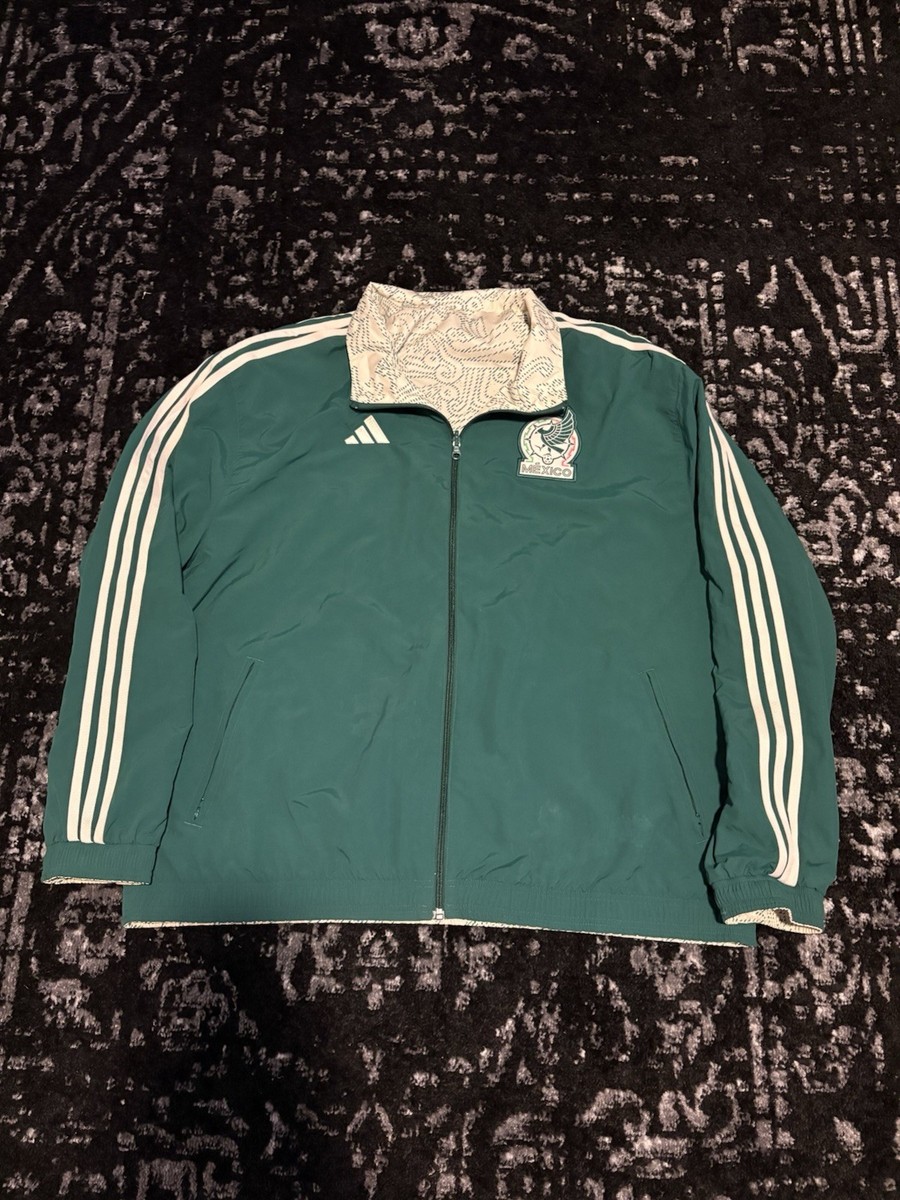 ウェストハム　ジャケット　XXL Size 2XL Mens adidas Mexico Reversible Anthem Jacket 2022 Green