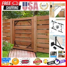 Complete Heavy Duty Gate Hardware Kit – Secure Adjustable Brackets Included