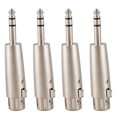 4X  XLR auf 6,3-mm-Buchse JACK PLUG LEAD-Mikrofon-Patch-Kabel-Adapter C1V35828