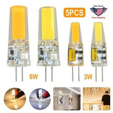 5X G4 COB LED Bulb Lamp 3W Dimmable AC12V For 20W Halogen Light Replacement