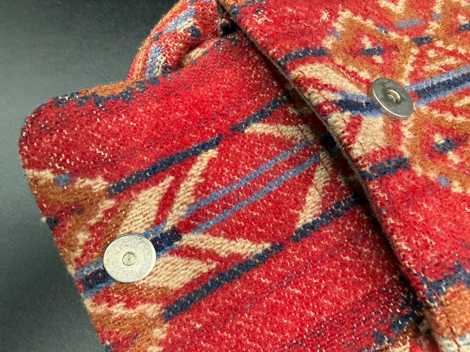 Pendleton Crossbody Wool Leather Native Red Patte… - image 15