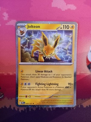 Pokemon Karte Jolteon Prismatic Evolutions Cosmo Holo Rare 029/131 Near Mint