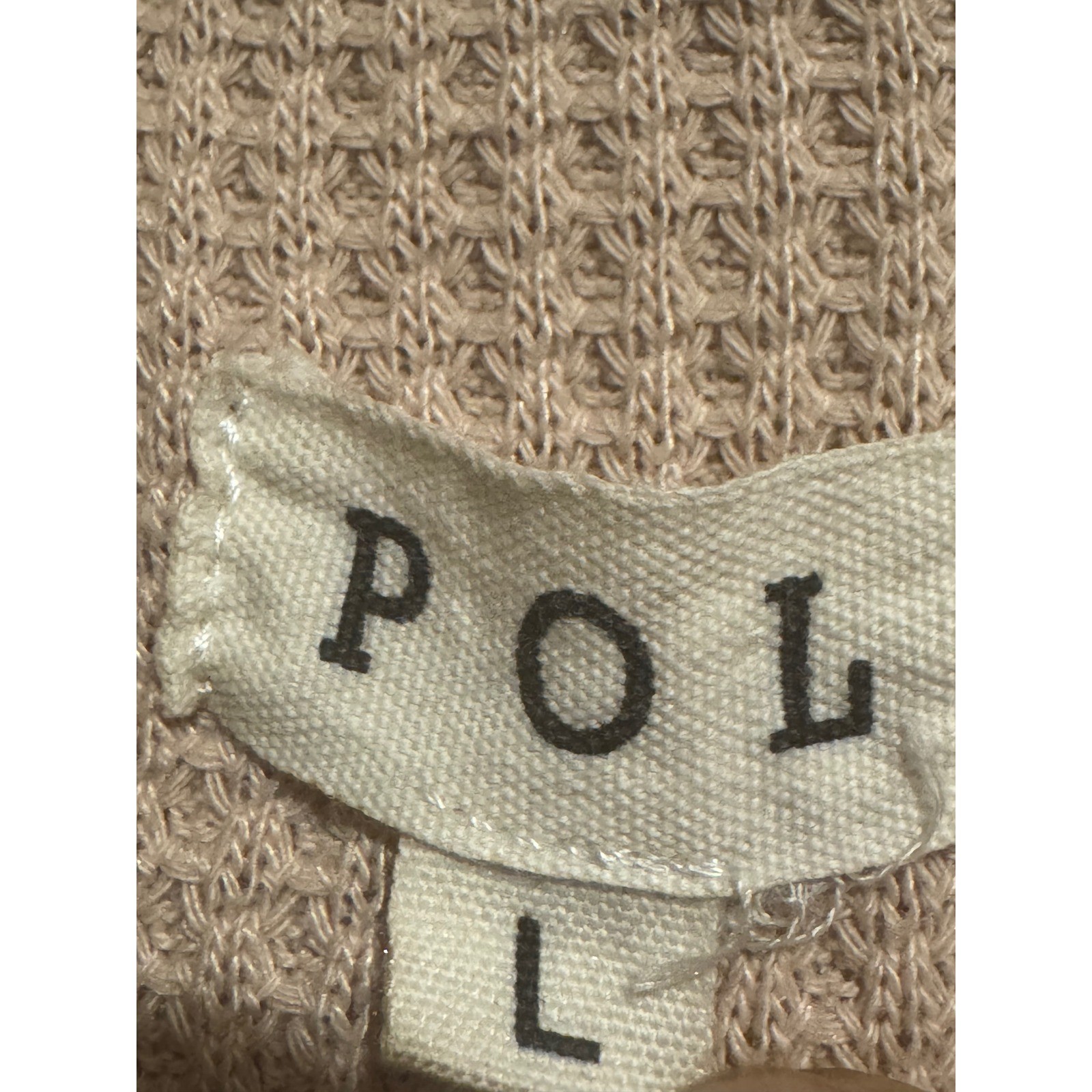 POL Large Patchwork button down top Blush Cream W… - image 6