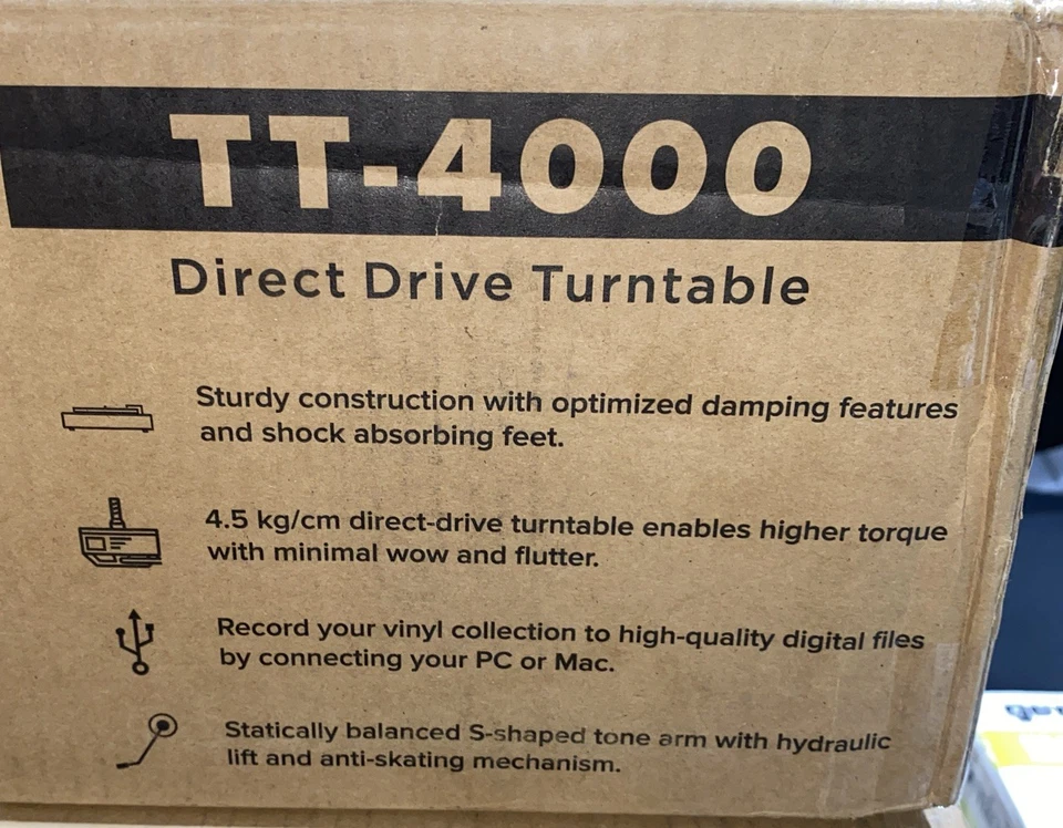 Gemini Sound TT-4000 High Torque Direct-Drive Turntable with USB - Digitize - Image 4 of 4